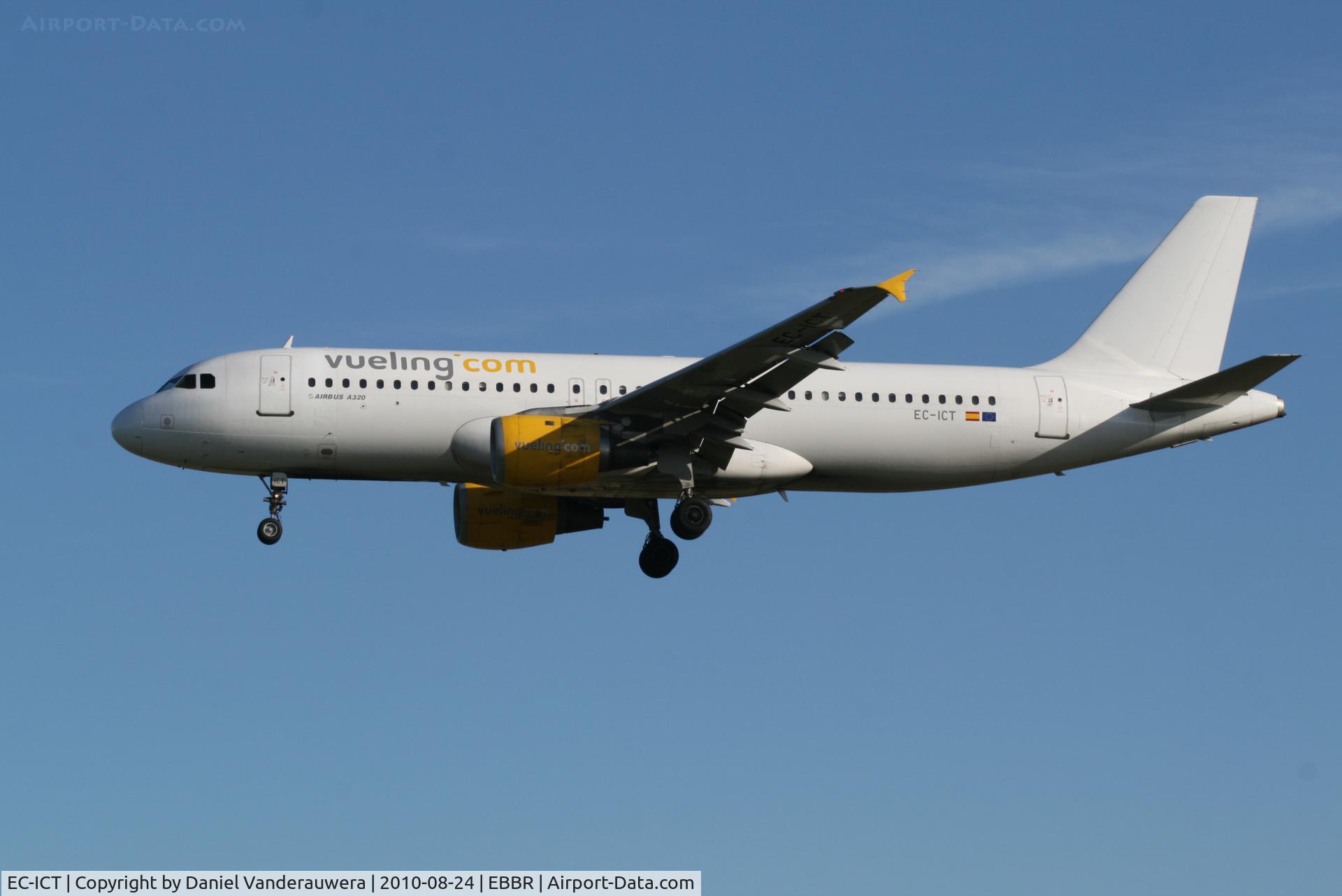 EC-ICT, 1991 Airbus A320-211 C/N 264, Arrival of flight VY8988 to RWY 25L