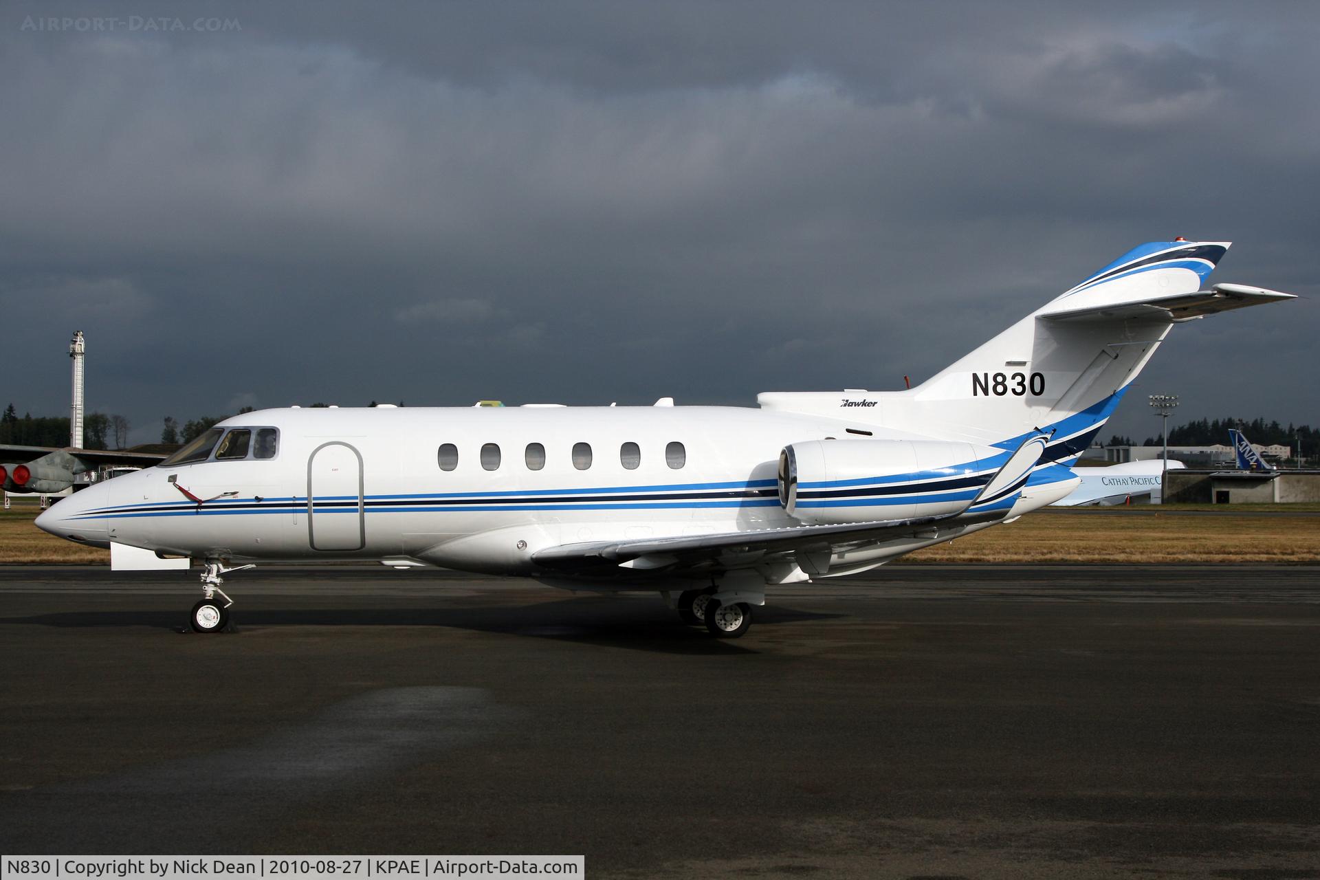 N830, 2006 Raytheon Hawker 850XP C/N 258782, KPAE
