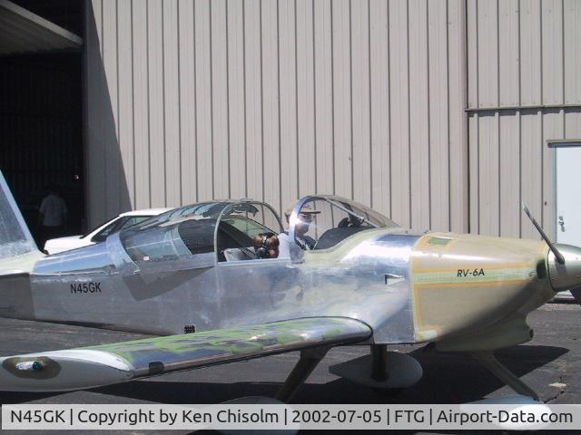 N45GK, 2001 Vans RV-6A C/N 24104, Before it was painted - Christian the first passenger