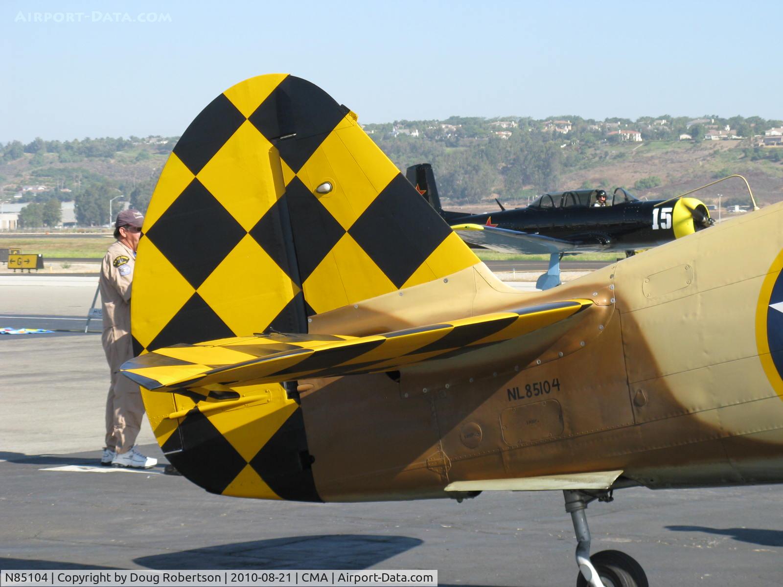 N85104, Curtiss P-40N-5CU Kittyhawk C/N 28954/F858, Curtiss-Wright Maloney P-40N KITTYHAWK IV, Allison V-1710-81 1,360 Hp, tail