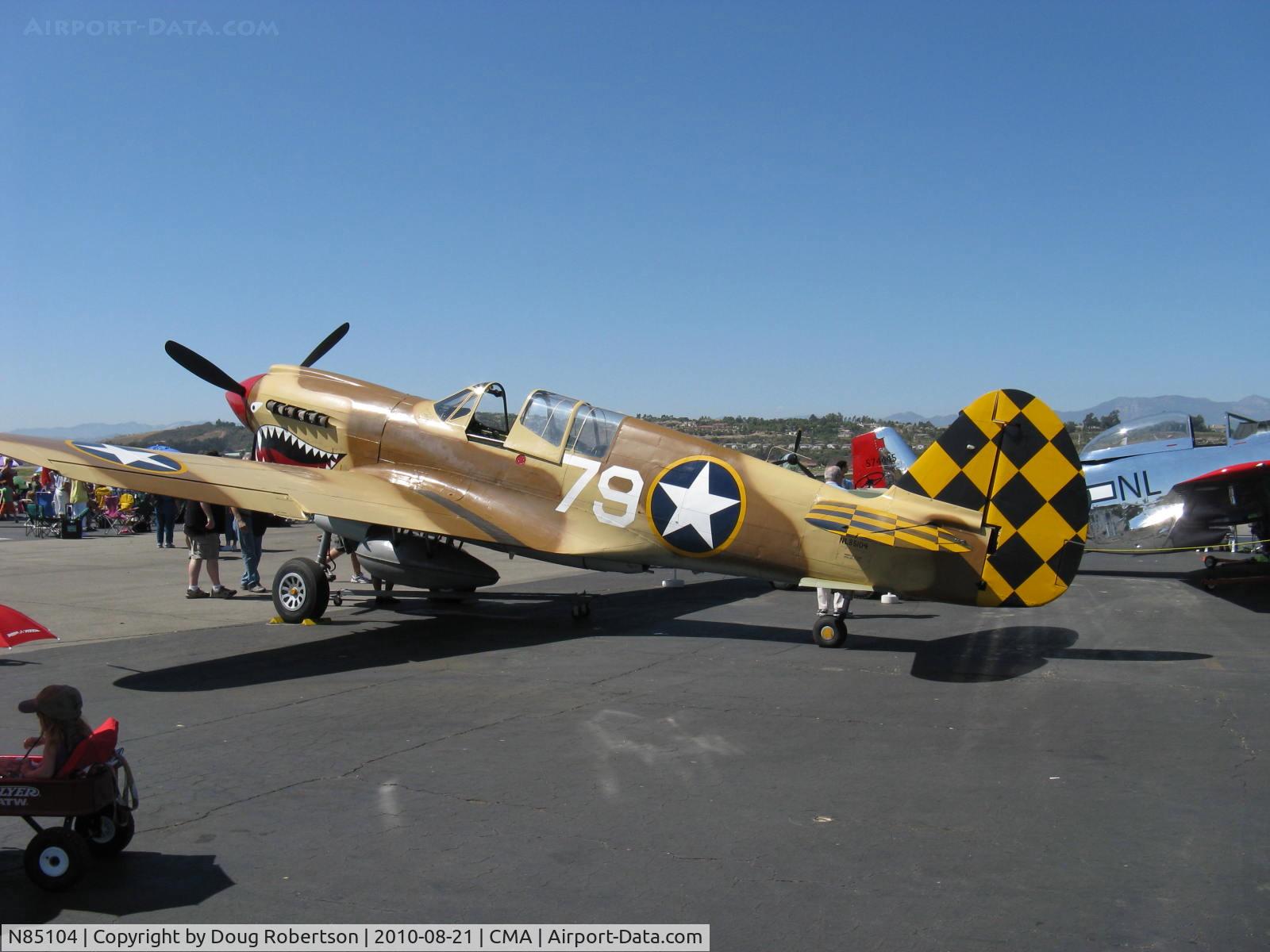 N85104, Curtiss P-40N-5CU Kittyhawk C/N 28954/F858, Curtiss-Wright Maloney P-40N KITTYHAWK IV, Allison V-1710-81 1,360 Hp