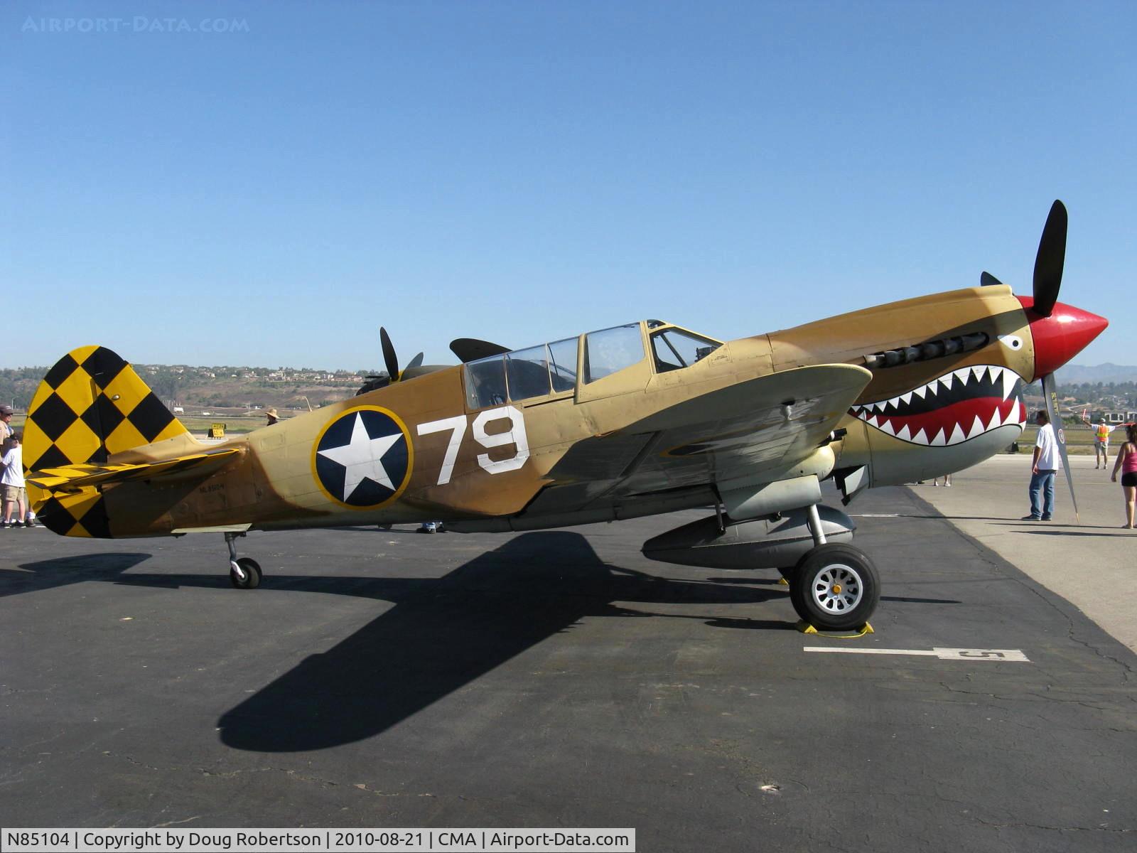 N85104, Curtiss P-40N-5CU Kittyhawk C/N 28954/F858, Curtiss-Wright Maloney P-40N KITTYHAWK IV, Allison V-1710-81 1,360 Hp