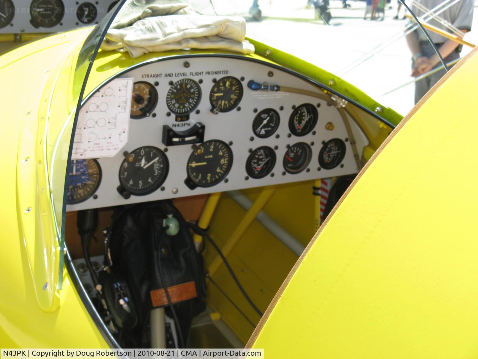 N43PK, 2004 Steen Skybolt C/N 2004, 2004 Krugh STEEN SKYBOLT, Lycoming AEIO-360 220 Hp, aerobatic with full inverted systems, rear panel (in the office)