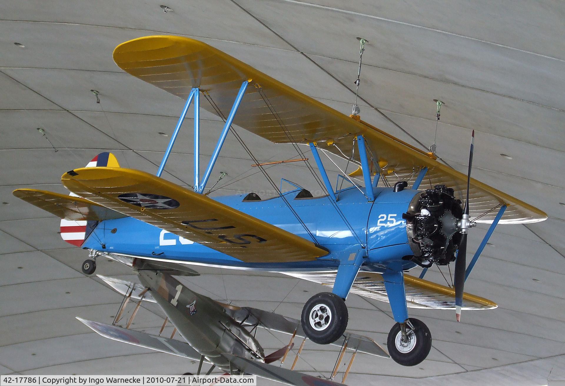 42-17786, 1941 Boeing PT-17 Kaydet (A75N1) C/N 75-1728, Stearman PT-17 Kaydet at the American Air Museum in Britain, Duxford