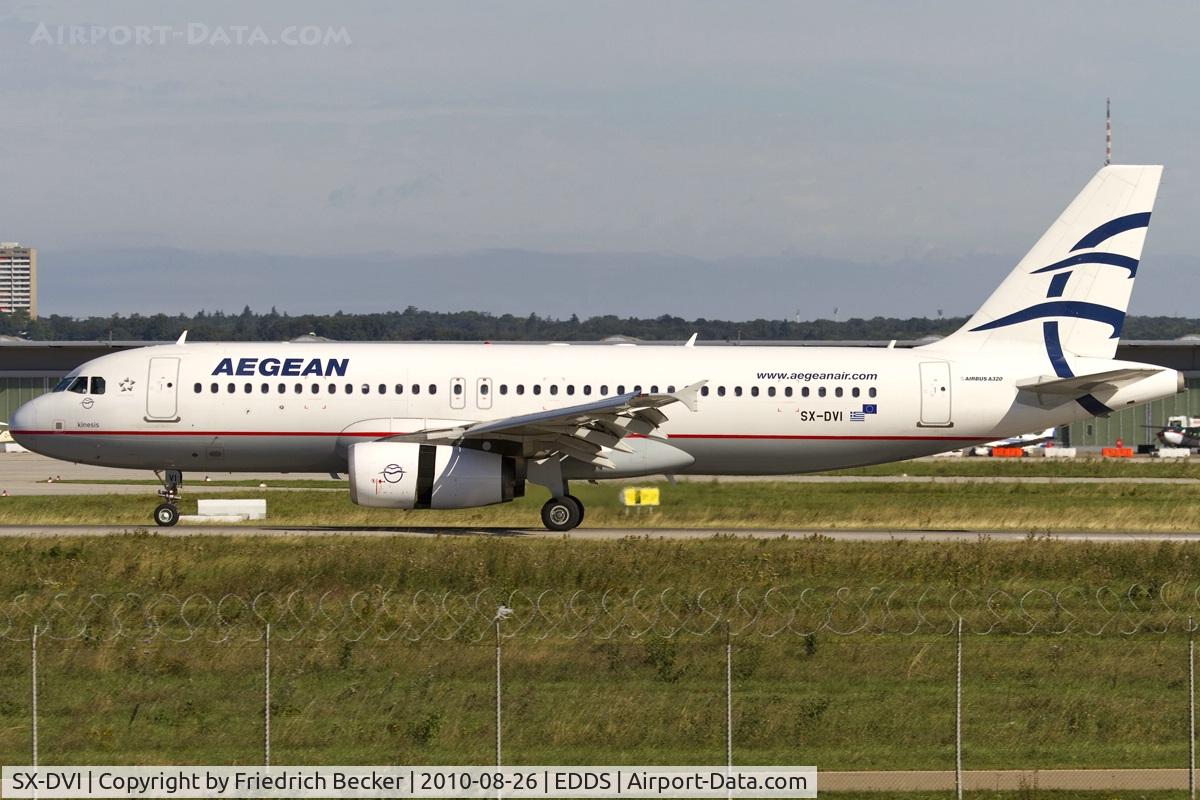 SX-DVI, 2007 Airbus A320-232 C/N 3074, decelerating after touchdown
