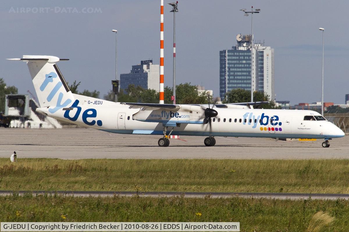 G-JEDU, 2004 De Havilland Canada DHC-8-402Q Dash 8 C/N 4089, taxying to the active