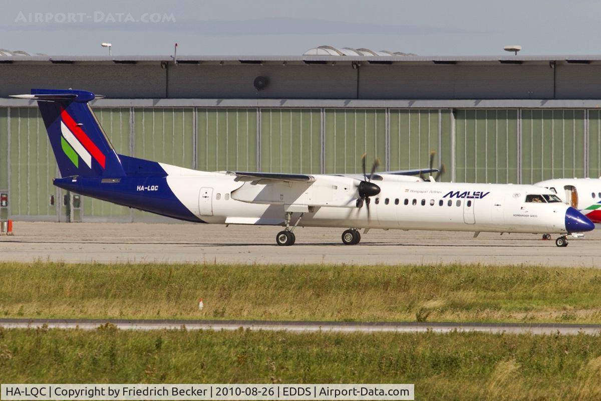 HA-LQC, 2002 De Havilland Canada DHC-8-402Q Dash 8 C/N 4062, taxying to tzhe active