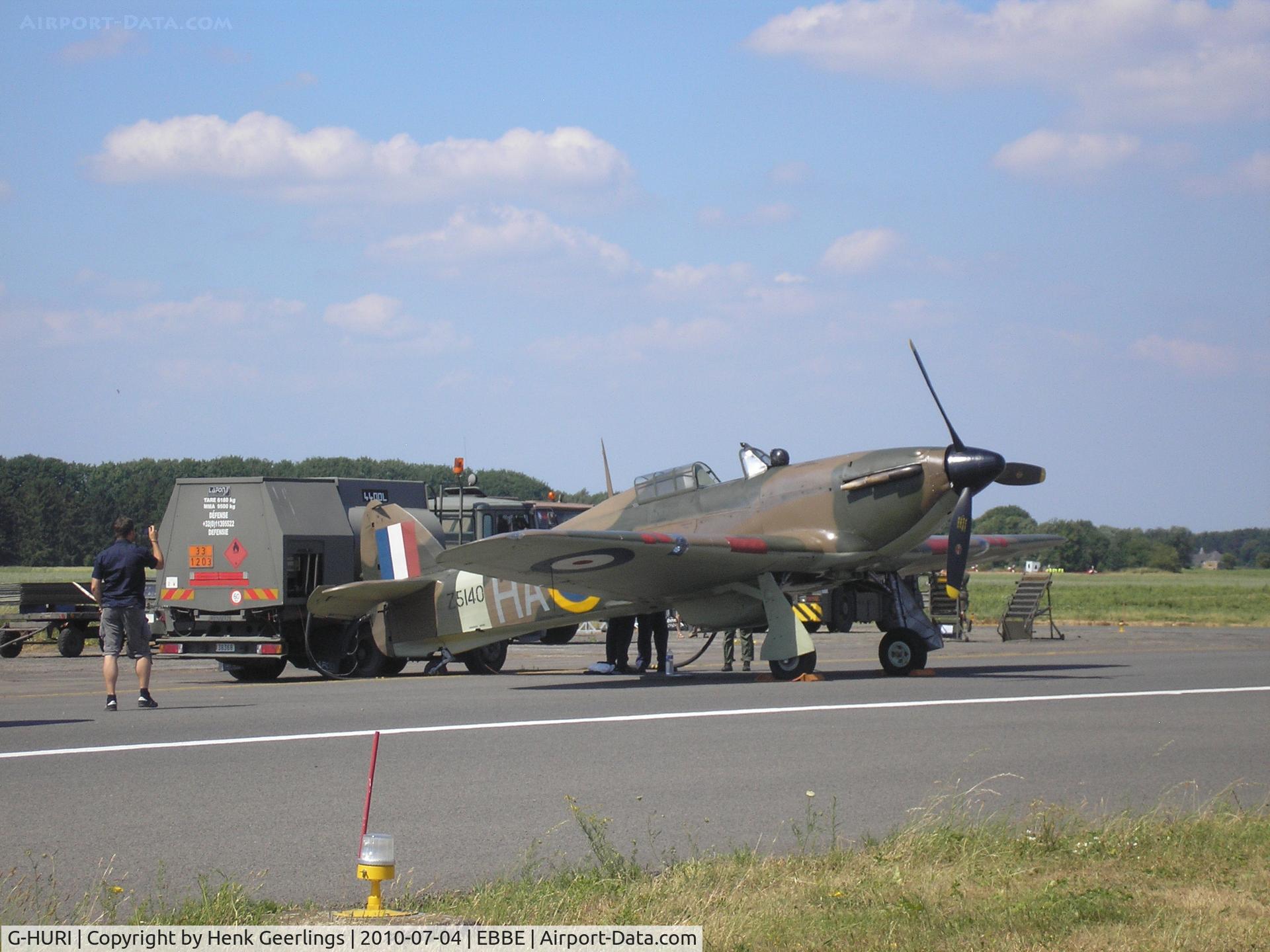 G-HURI, 1942 Hawker (CCF) Hurricane Mk12A C/N 72036, Beauvechain AFB - Belgium