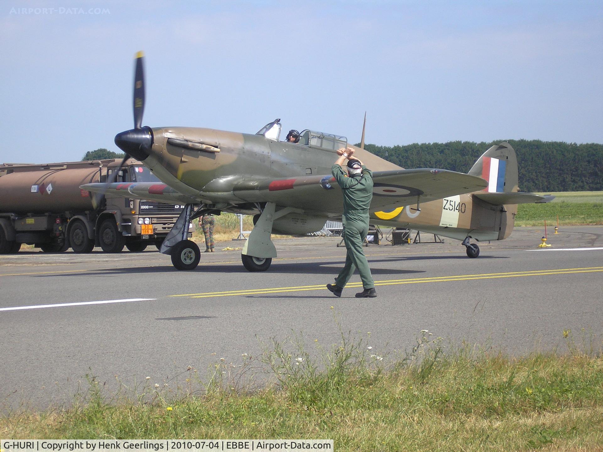 G-HURI, 1942 Hawker (CCF) Hurricane Mk12A C/N 72036, Beauvechain AFB - Belgium