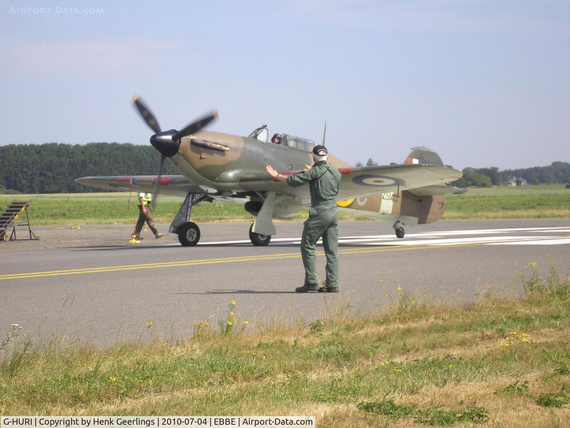 G-HURI, 1942 Hawker (CCF) Hurricane Mk12A C/N 72036, Beauvechain AFB - Belgium