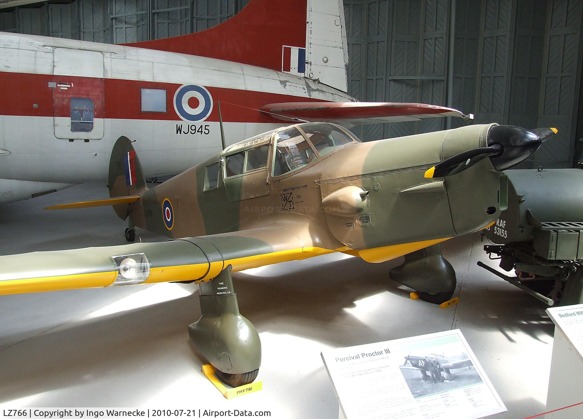 LZ766, 1944 Percival P-34A Proctor 3 C/N H536, Percival Proctor 3 at the Imperial War Museum, Duxford
