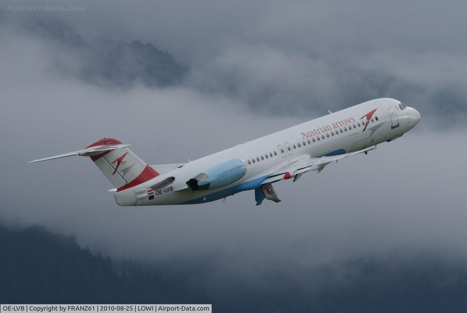 OE-LVB, 1994 Fokker 100 (F-28-0100) C/N 11502, Austrian Arrows
