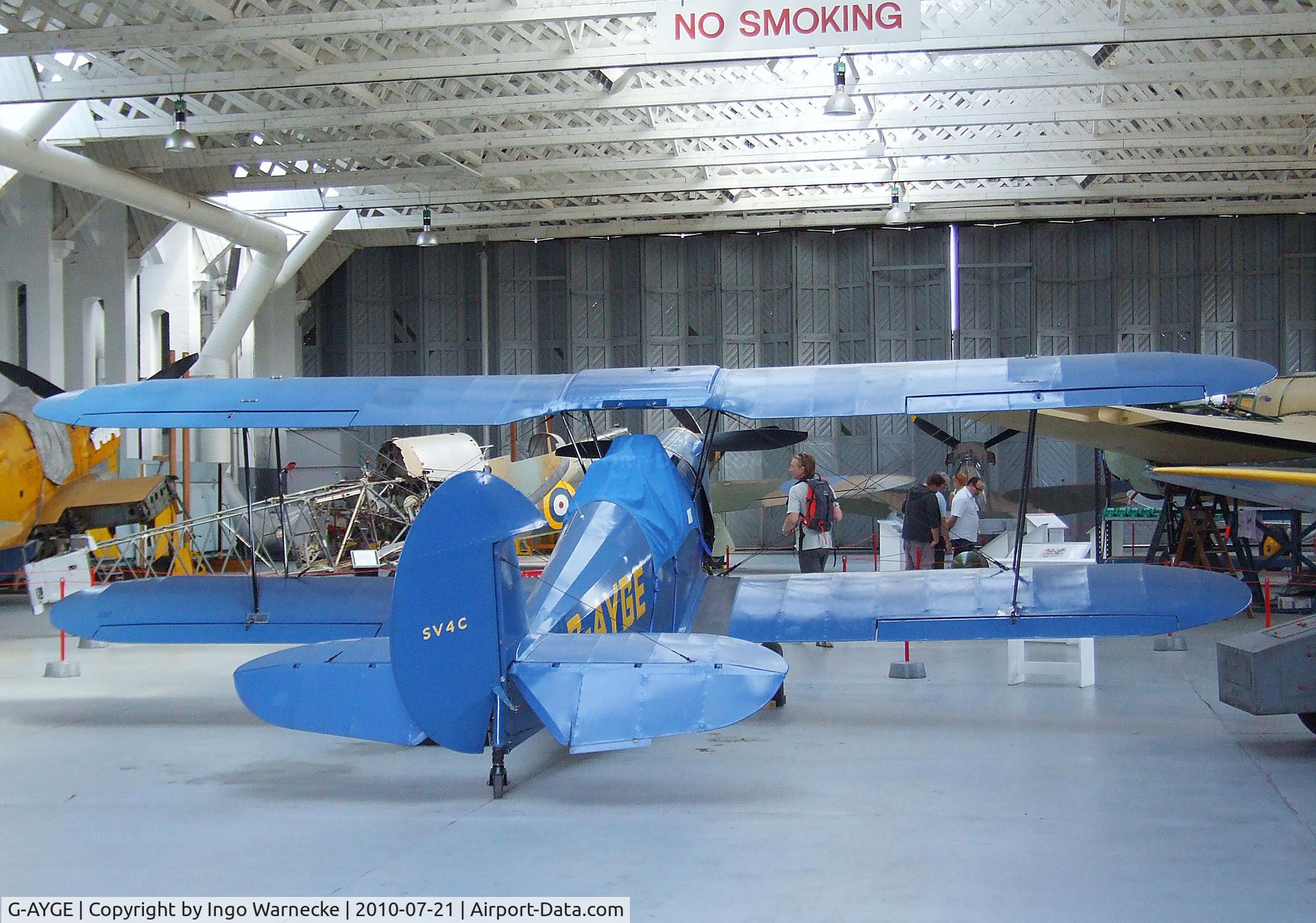 G-AYGE, 1946 Stampe-Vertongen SV-4C C/N 242, Stampe-Vertongen (Nord SNCAN) SV-4C at the Imperial War Museum, Duxford