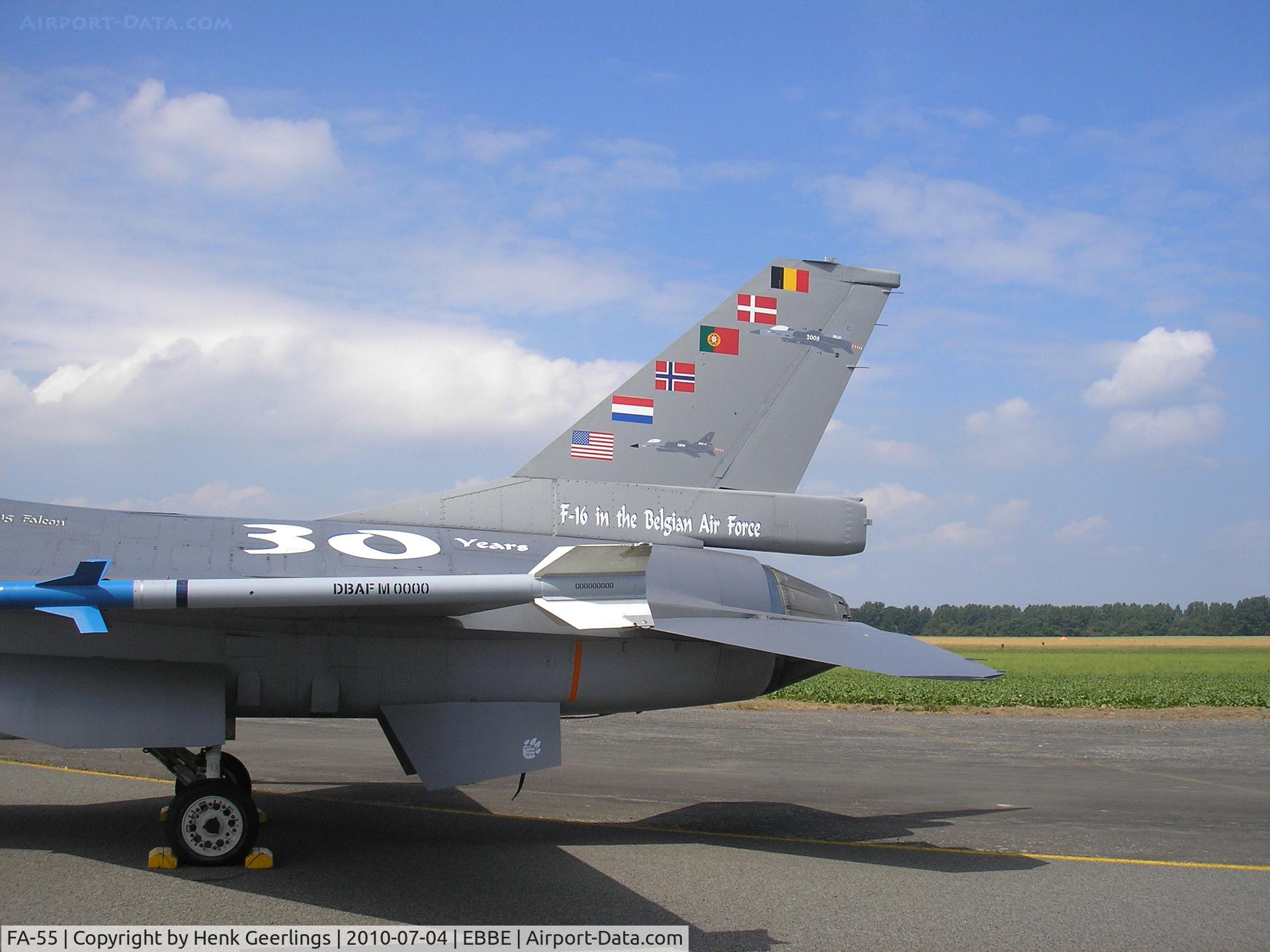 FA-55, 1980 SABCA F-16AM Fighting Falcon C/N 6H-55, Beauvechain AFB - BelgiumSpcl cs 