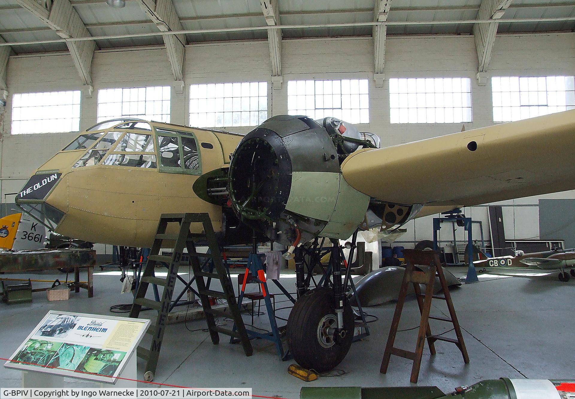 G-BPIV, 1943 Bristol 149 Bolingbroke Mk.IVT C/N 10201, Bristol (Fairchild) Bolingbroke IV (being rebuilt as Blenheim I) at the Imperial War Museum, Duxford