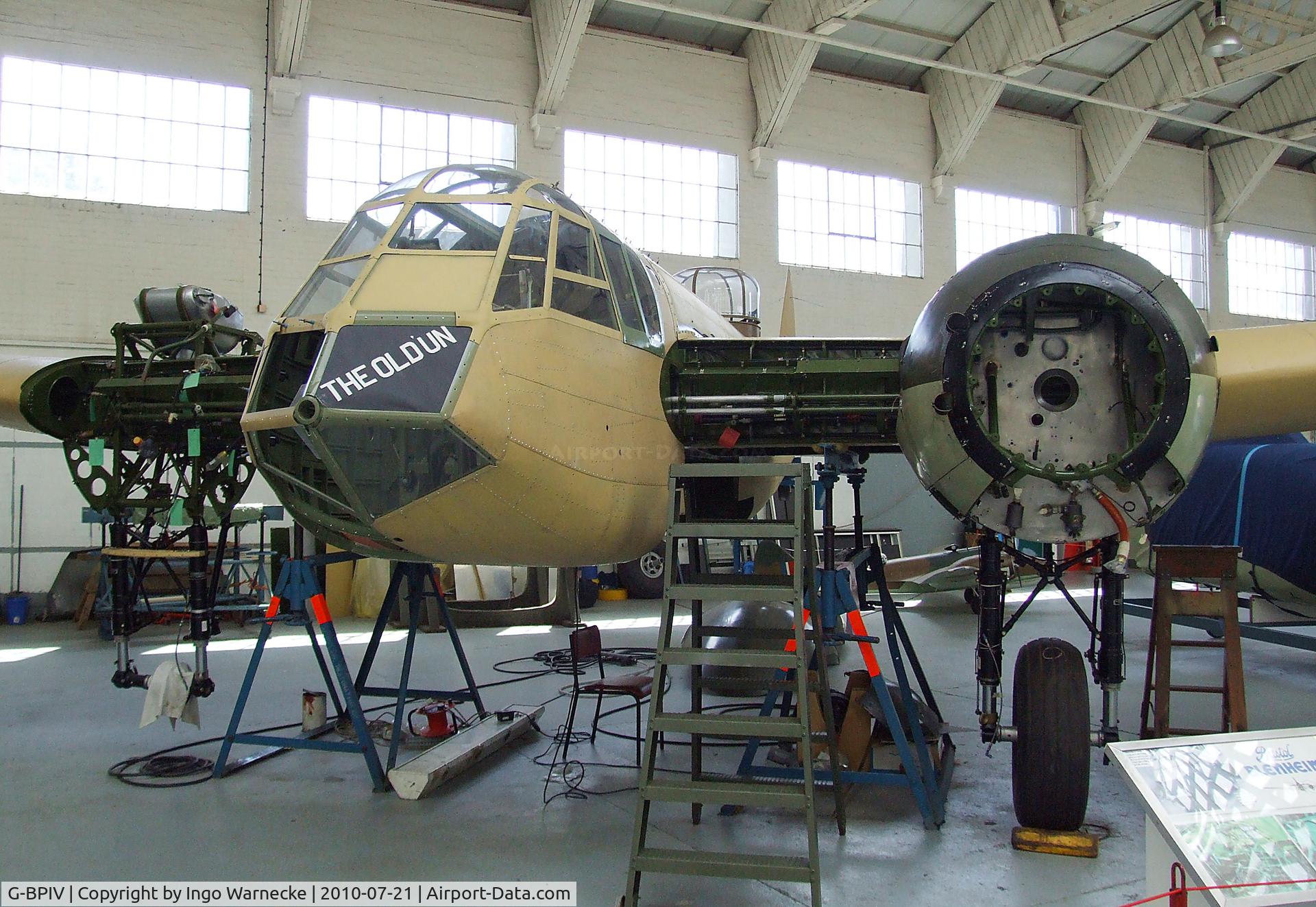 G-BPIV, 1943 Bristol 149 Bolingbroke Mk.IVT C/N 10201, Bristol (Fairchild) Bolingbroke IV (being rebuilt as Blenheim I) at the Imperial War Museum, Duxford