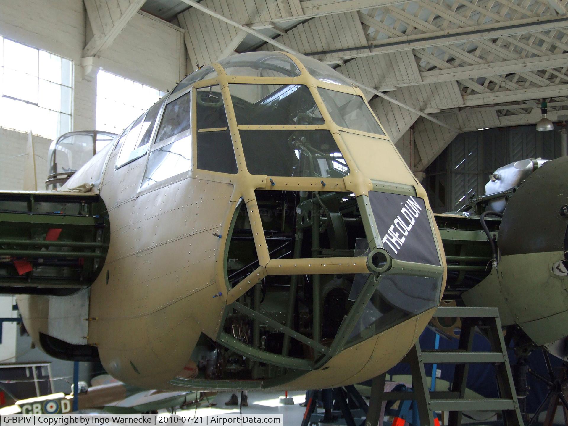 G-BPIV, 1943 Bristol 149 Bolingbroke Mk.IVT C/N 10201, Bristol (Fairchild) Bolingbroke IV (being rebuilt as Blenheim I) at the Imperial War Museum, Duxford