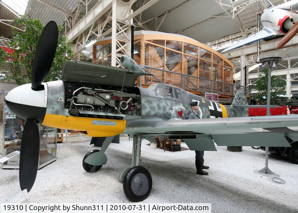 19310, Messerschmitt Bf-109G-4 C/N Not found 19310, German Air Force Bf.109G-4 coded as '3' preserved inside Technik Speyer Museum...