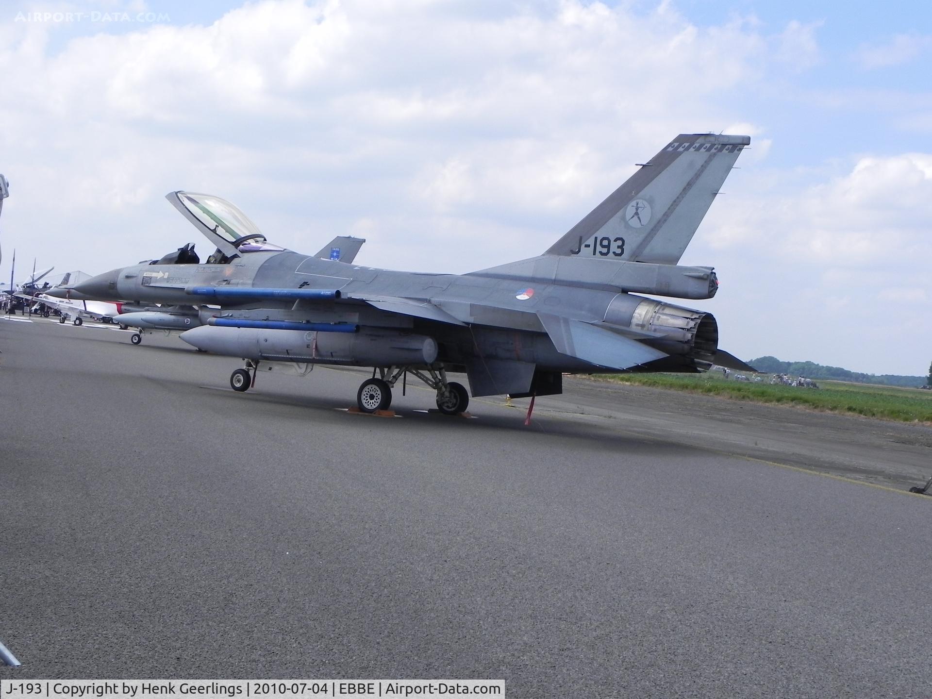 J-193, Fokker F-16AM Fighting Falcon C/N 6D-100, Beauvechain AFB - Belgium