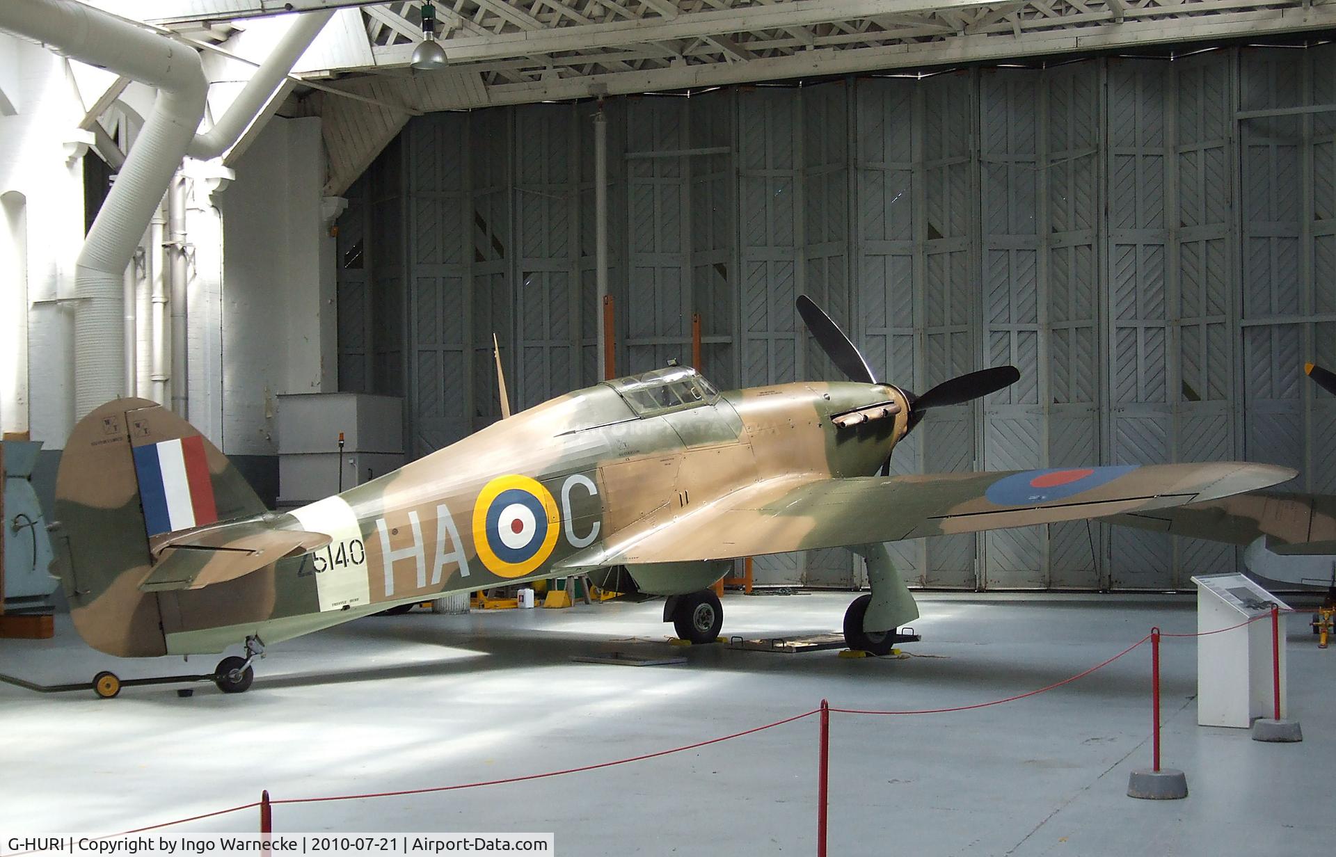 G-HURI, 1942 Hawker (CCF) Hurricane Mk12A C/N 72036, Hawker (CCF) Hurricane Mk XII at the Imperial War Museum, Duxford