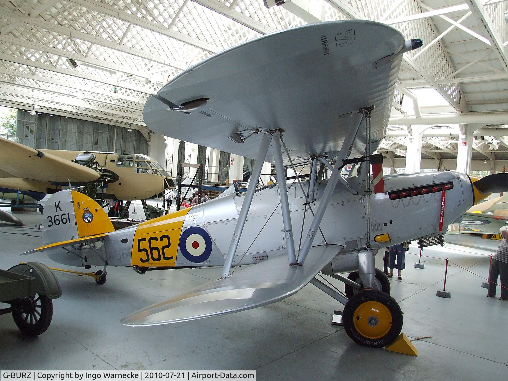 G-BURZ, 1934 Hawker Nimrod II C/N 41H-59890, Hawker Nimrod Mk II at the Imperial War Museum, Duxford