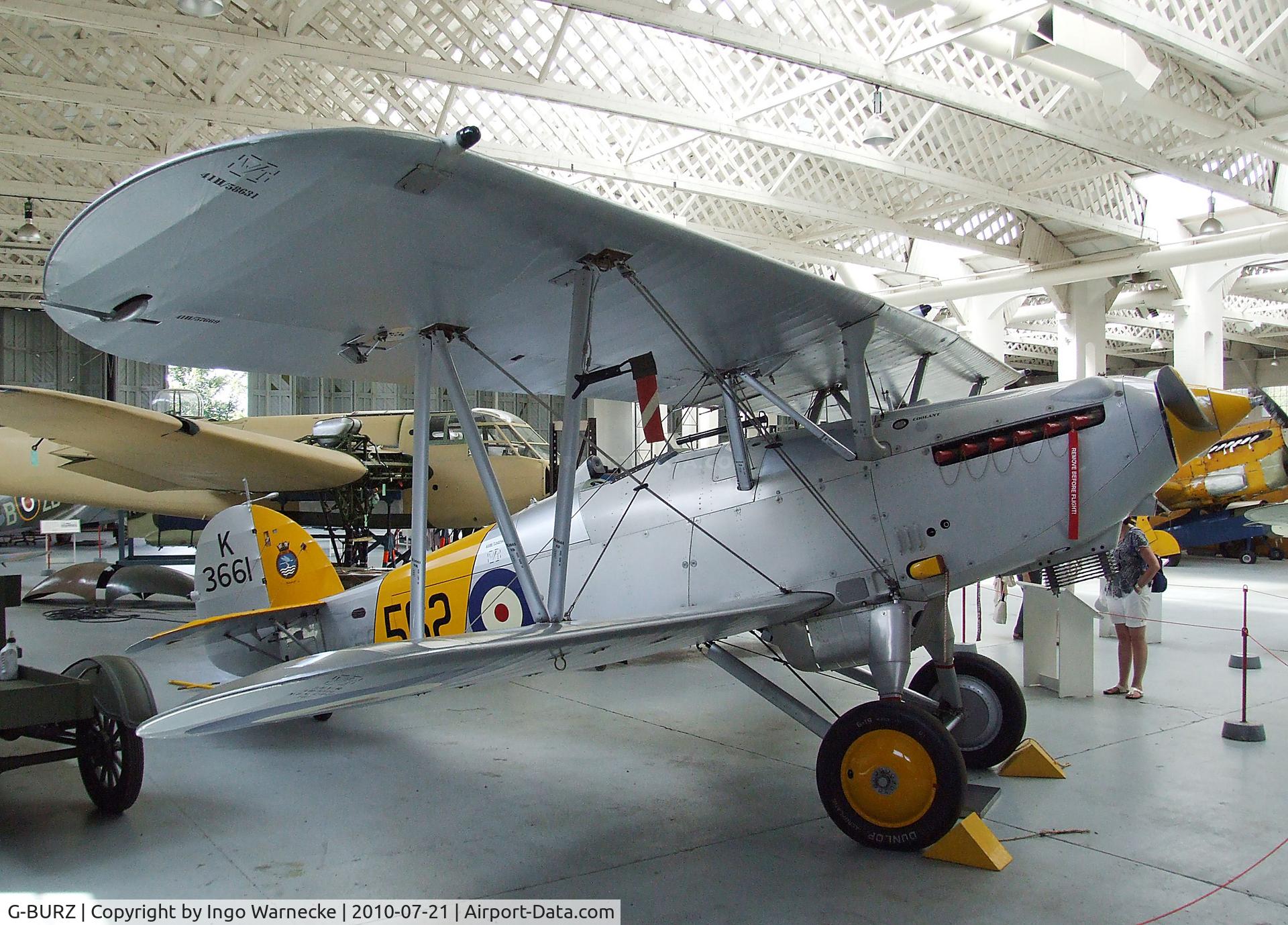 G-BURZ, 1934 Hawker Nimrod II C/N 41H-59890, Hawker Nimrod Mk II at the Imperial War Museum, Duxford