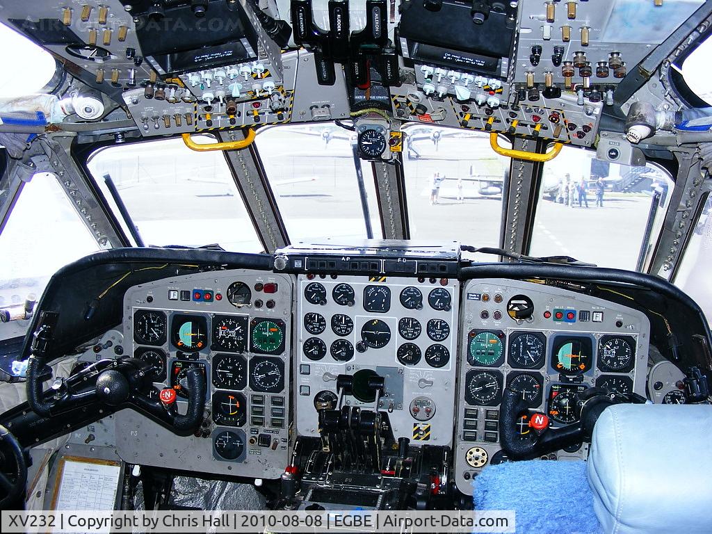 XV232, Hawker Siddeley Nimrod MR.2 C/N 8007, Flightdeck of Nimrod MR.2 XV232 preserved at Coventry 'Airbase'