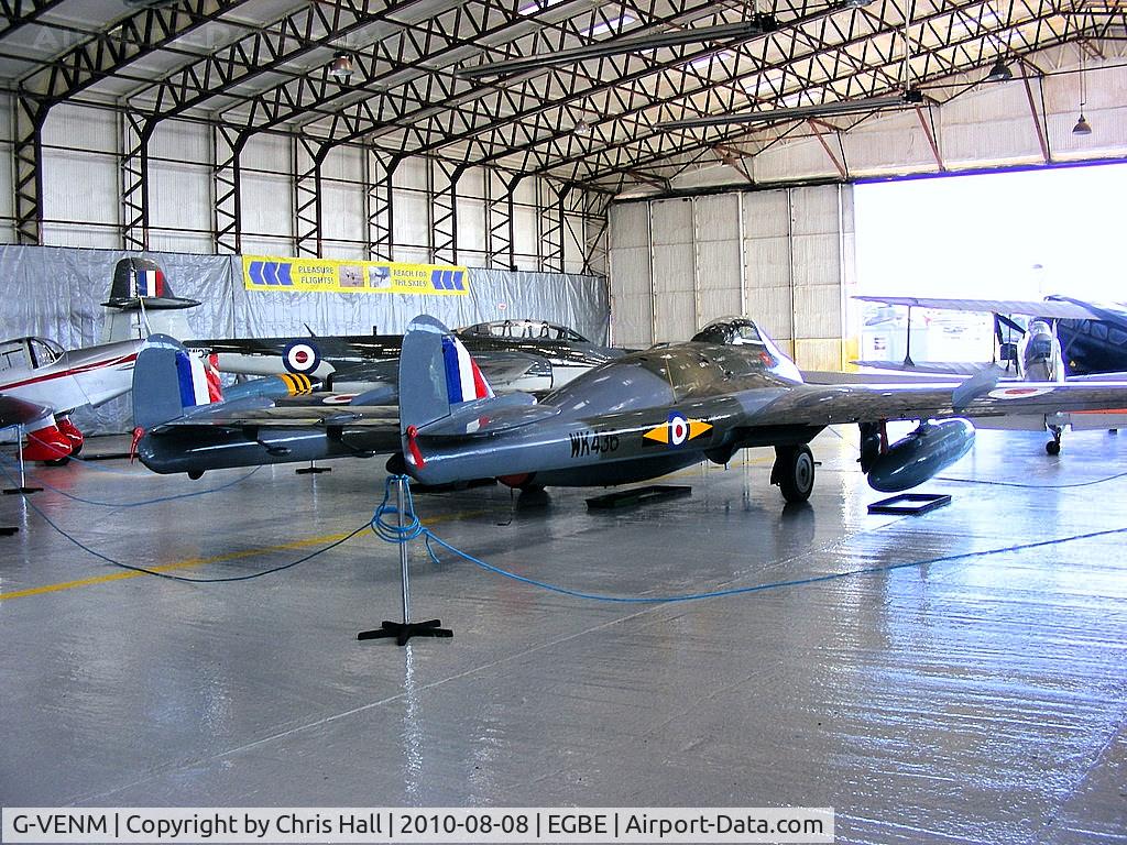 G-VENM, 1955 De Havilland DH-112 Venom FB.50 C/N 824, Aviation Heritage Ltd, painted and marked to represent WK436 of 11 Squadron RAF.