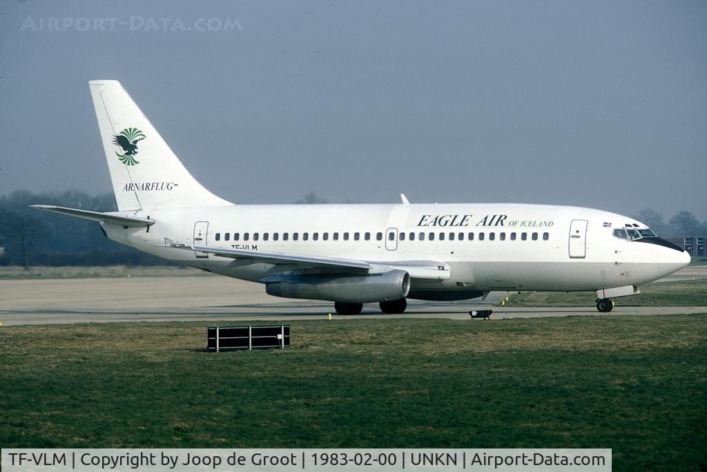 TF-VLM, 1979 Boeing 737-248 C/N 21715, Arnarflug - Eagle Air of Iceland. From the G.bouma collection. Date and location unknown.
