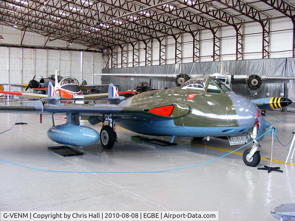 G-VENM, 1955 De Havilland DH-112 Venom FB.50 C/N 824, Aviation Heritage Ltd, painted and marked to represent WK436 of 11 Squadron RAF.