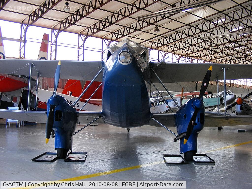 G-AGTM, 1944 De Havilland DH-89A Dominie/Dragon Rapide C/N 6746, Aviation Heritage Ltd DH Rapide inside the hangar at Coventry 'Airbase'