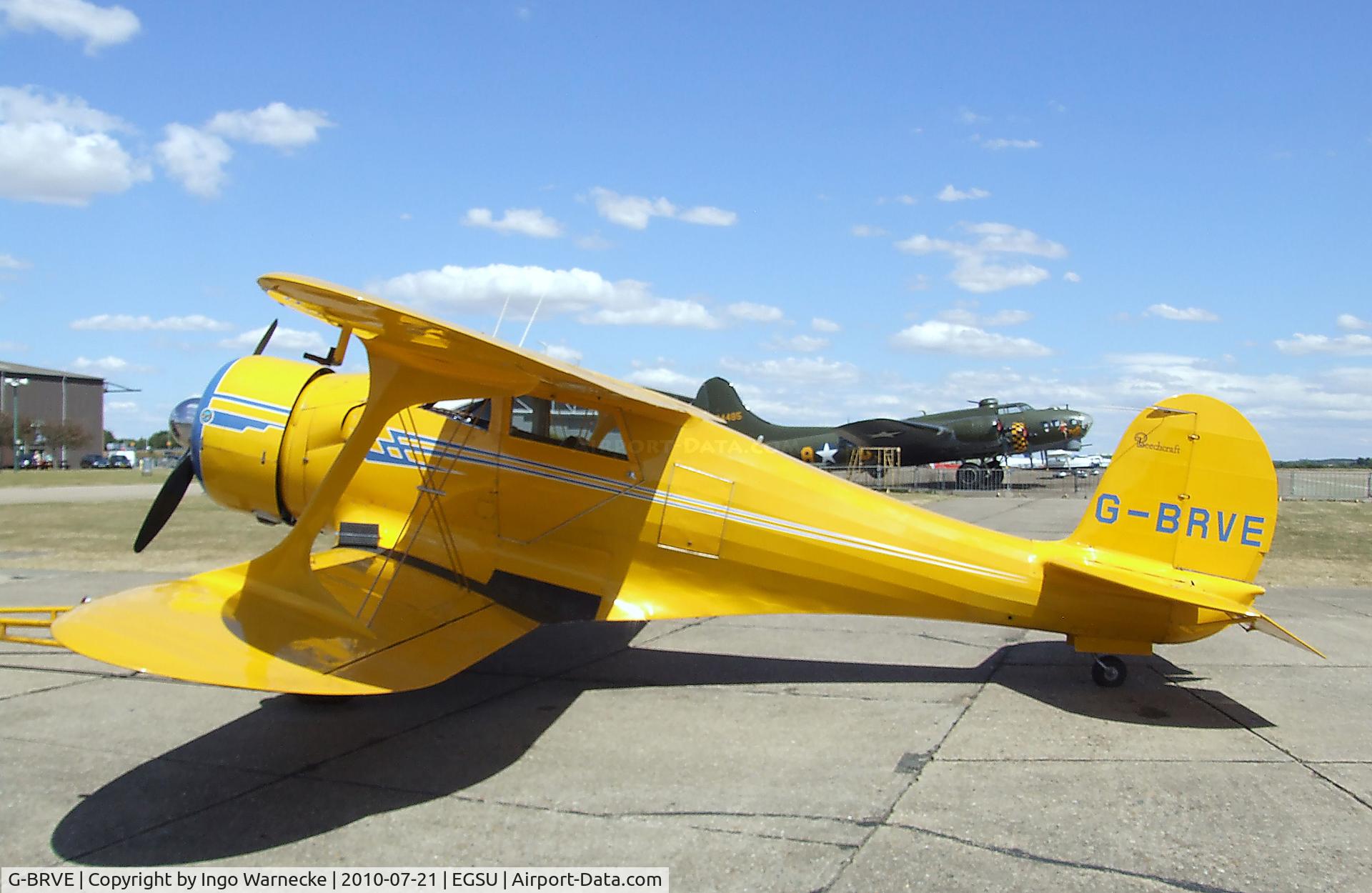G-BRVE, 1945 Beech D17S Staggerwing C/N 6701, Beechcraft D17S Staggerwing at the Imperial War Museum, Duxford