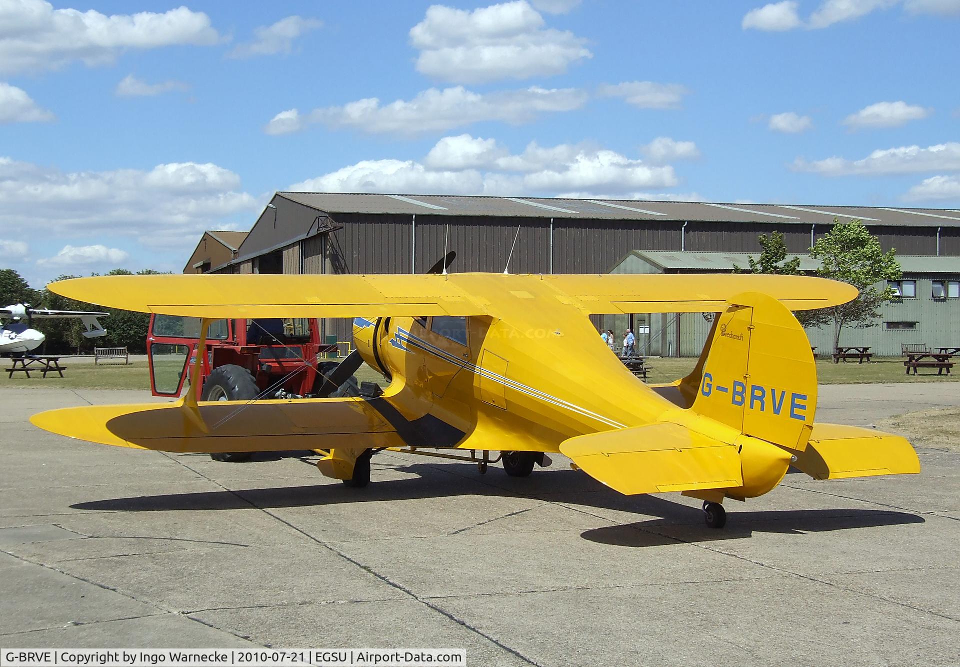 G-BRVE, 1945 Beech D17S Staggerwing C/N 6701, Beechcraft D17S Staggerwing at the Imperial War Museum, Duxford