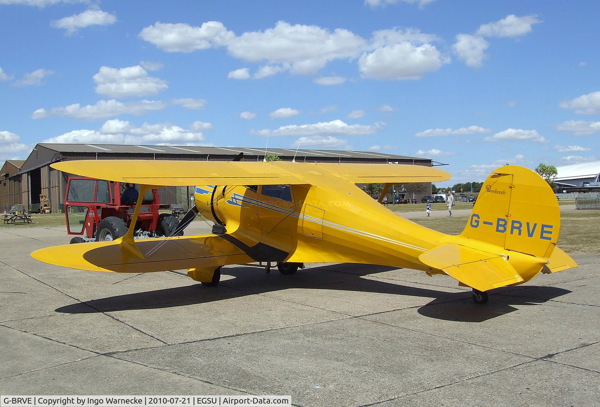 G-BRVE, 1945 Beech D17S Staggerwing C/N 6701, Beechcraft D17S Staggerwing at the Imperial War Museum, Duxford