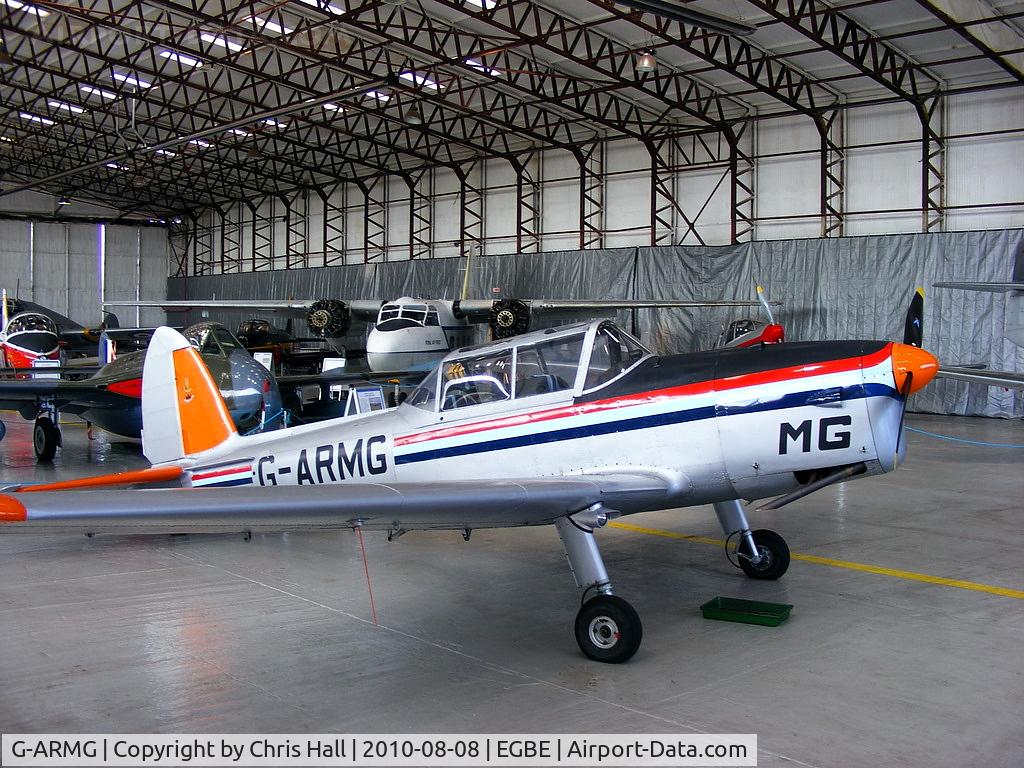 G-ARMG, 1952 De Havilland DHC-1 Chipmunk T.10 C/N C1/0575, DH Chipmunk inside the hangar at Coventry 'Airbase'
