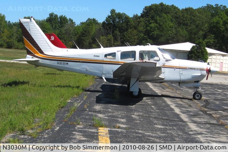 N3030M, 1977 Piper PA-28R-201 Cherokee Arrow III C/N 28R-7837109, On the ramp at Smith Field - Fort Wayne, IN.