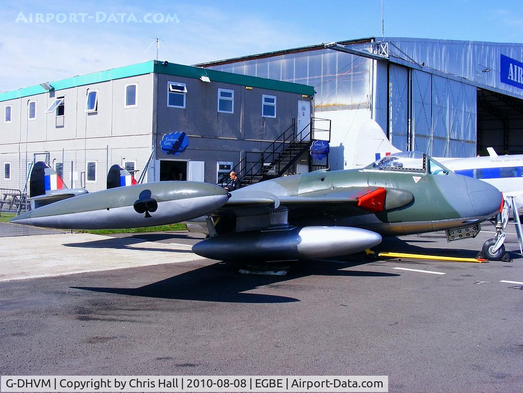 G-DHVM, 1954 De Havilland (F+W Emmen) DH-112 Venom FB.50 C/N 752, Aviation Heritage Ltd, painted and marked to represent WR470 of 208 Squadron RAF
