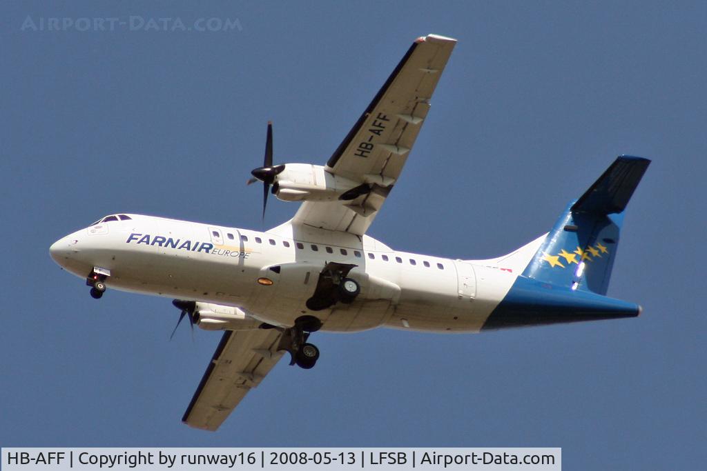 HB-AFF, 1991 ATR 42-320 C/N 264, landing on runway 15