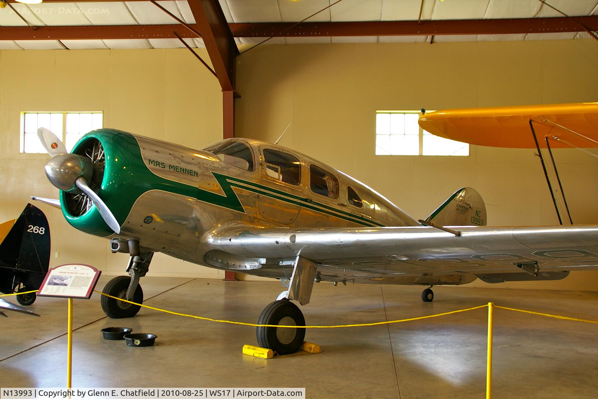 N13993, 1937 Spartan 7W Executive C/N 2, At the EAA Museum