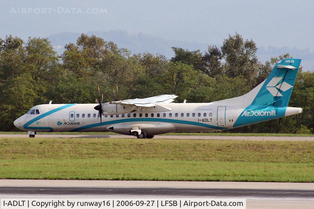 I-ADLT, 2000 ATR 72-212A C/N 638, Air Dolomit flying for Lufthansa MUC-BSL-MUC taxiing on BRAVO