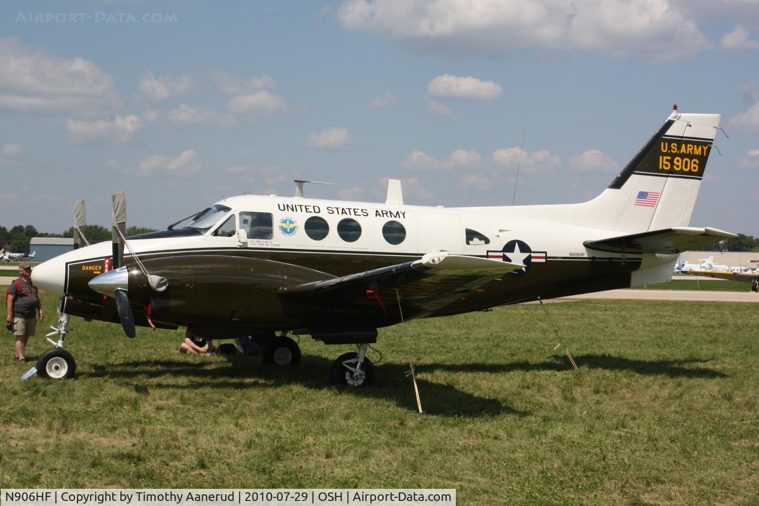 N906HF, 1971 Beech U-21G (A90-1) Ute C/N LM-140, 1971 Beech 65-A90-1, c/n: LM-140, U-21 70-15906,  converted to JU-21G. Ex. N7194P.