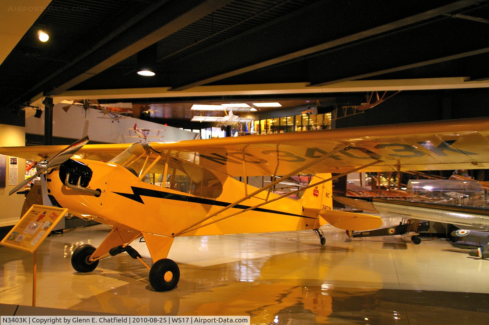 N3403K, 1946 Piper J3C-65 Cub Cub C/N 22094, At the EAA Museum