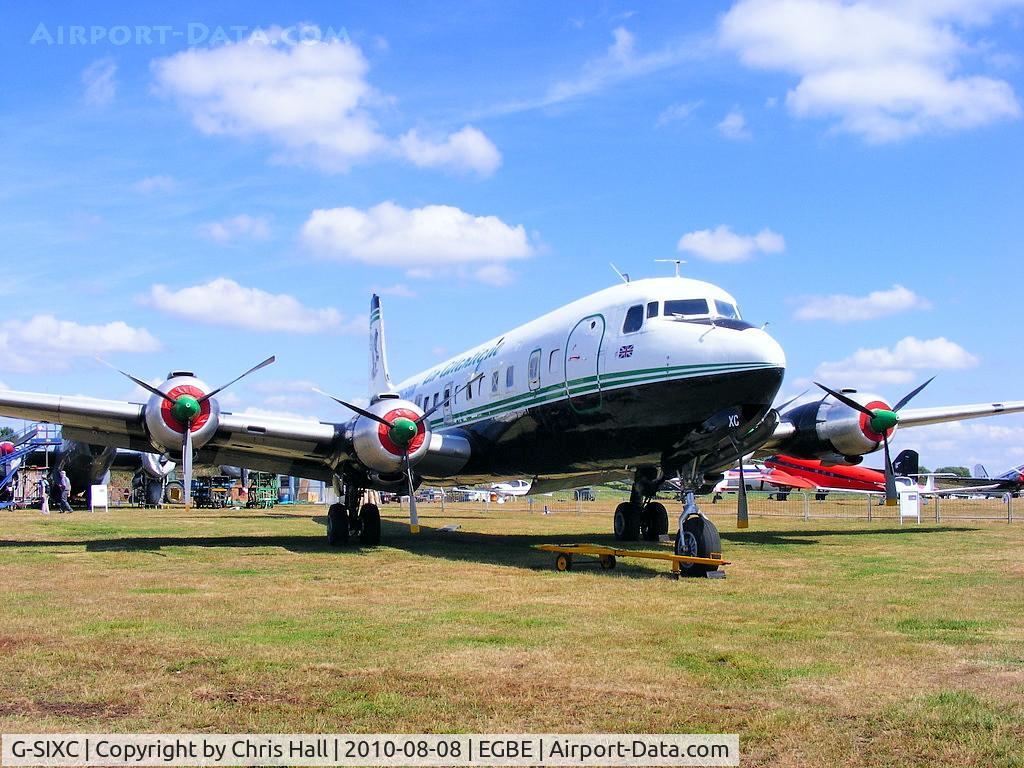 G-SIXC, 1958 Douglas DC-6B C/N 45550, Sadly, this DC-6 will never fly again, but there are plans to convert it into a restaurant at Coventry Airbase
