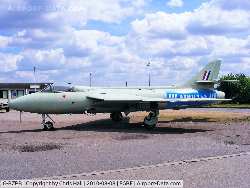 G-BZPB, 1955 Hawker Hunter GA.11 C/N 41H/670762, Painted to represent the original prototype Hunter and wearing the id WB188. Previously displayed at Kemble, now at Coventry 'Airbase'