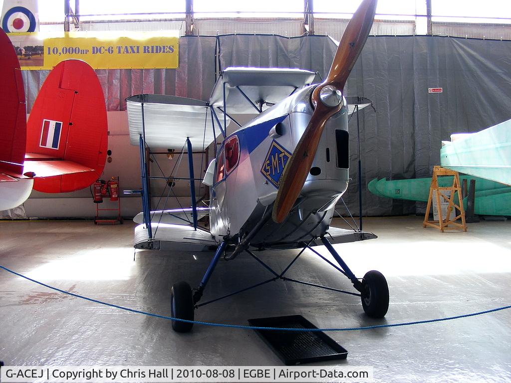 G-ACEJ, 1933 De Havilland DH.83 Fox Moth C/N 4069, DH Fox Moth inside the hangar at Coventry 'Airbase'