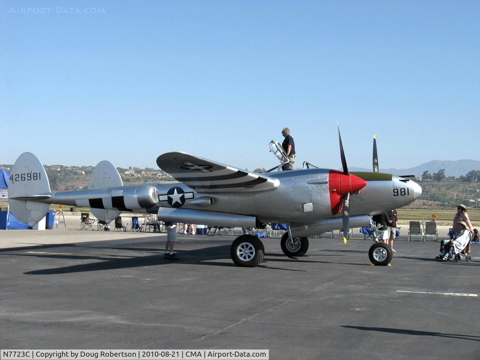 N7723C, 1944 Lockheed P-38L-5 Lightning C/N 7985, 1944 Lockheed P-38L LIGHTNING, two Allison V1710-111/113 counter-rotating 1,475 Hp each, Limited class