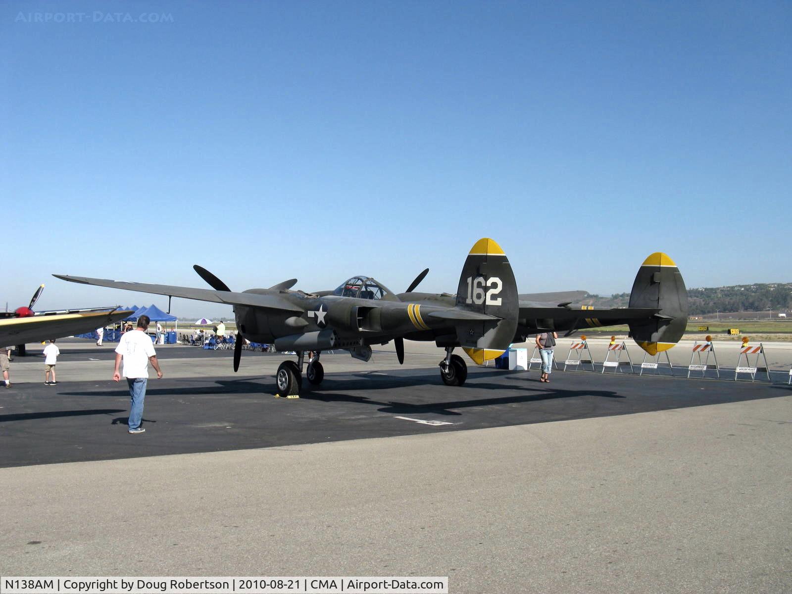 N138AM, 1943 Lockheed P-38J Lightning C/N 44-23314, 1943 Lockheed P-38J '23 SKIDOO', two Allison V1710-89/91 counter-rotating 1,425 Hp each