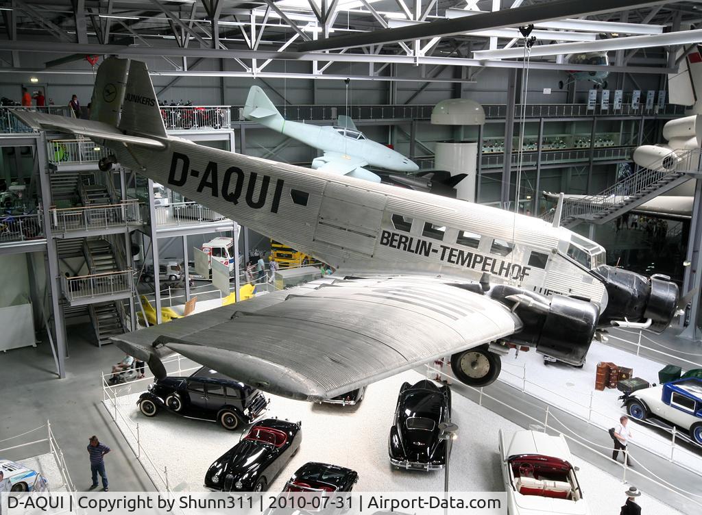 D-AQUI, Junkers (CASA) 352L (Ju-52) C/N 100, Preserved inside new hall exhibit at Technik Museum Speyer...