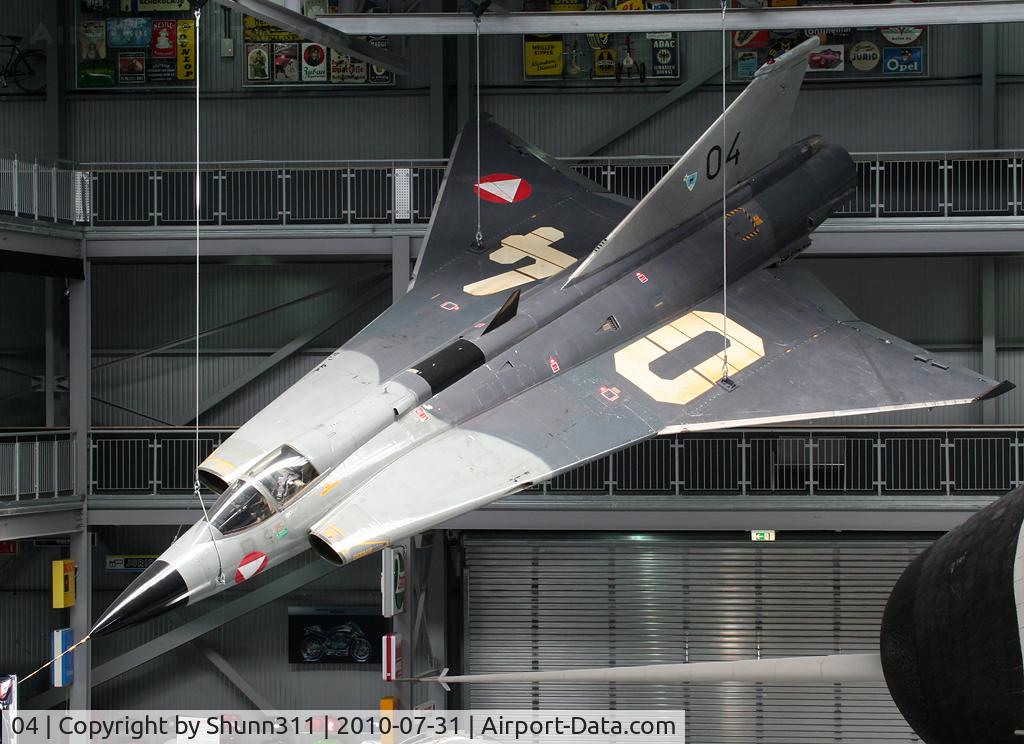 04, Saab J-35Oe MkII Draken C/N 35-1404, S/n 35-1404 - Preserved inside Technik Speyer Museum at the new hall exhibit...