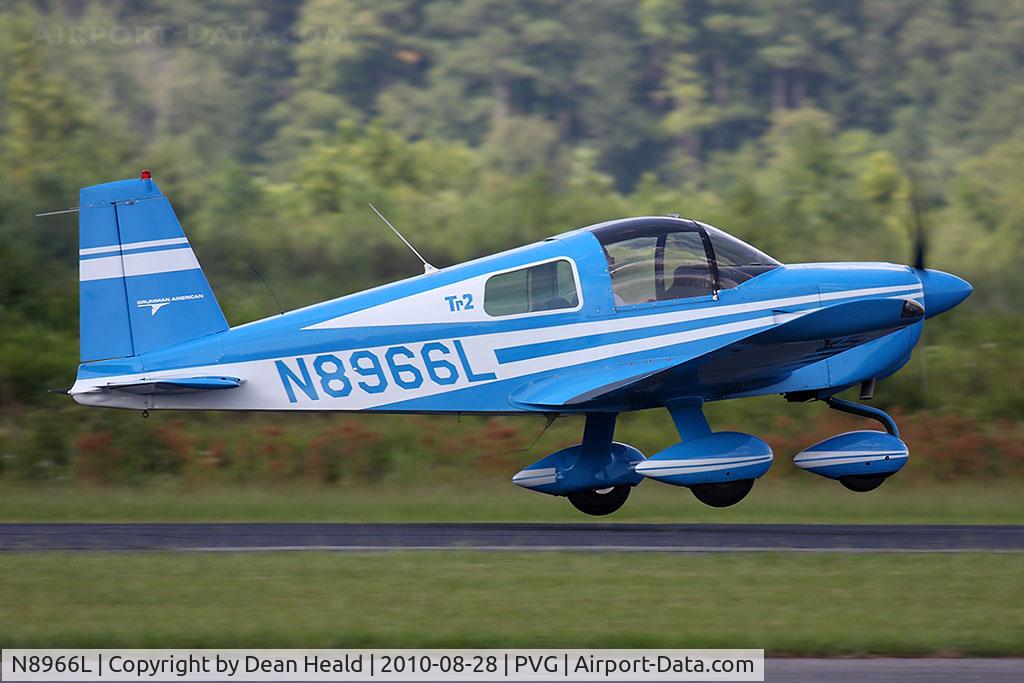 N8966L, 1974 Grumman American AA-1B Trainer C/N AA1B-0416, 1974 Grumman American AA-1B Tr-2 N8966L departing RWY 10. The Tr-2 is a touring and sports version of the Grumman American AA-1 Trainer.